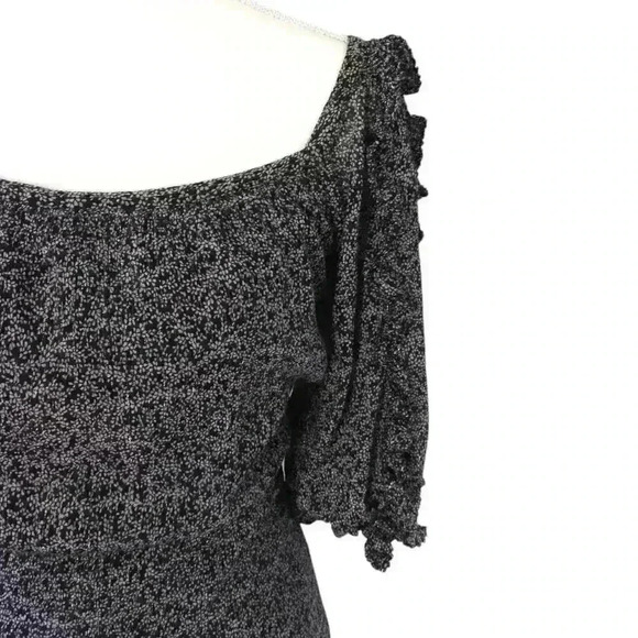 Rebecca Taylor Navy Ruffle Mini Dress - Size 10 - Picture 4 of 4